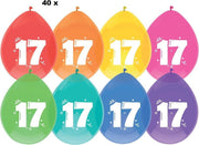 40 x - ballonnen - 17 jaar - 30 cm