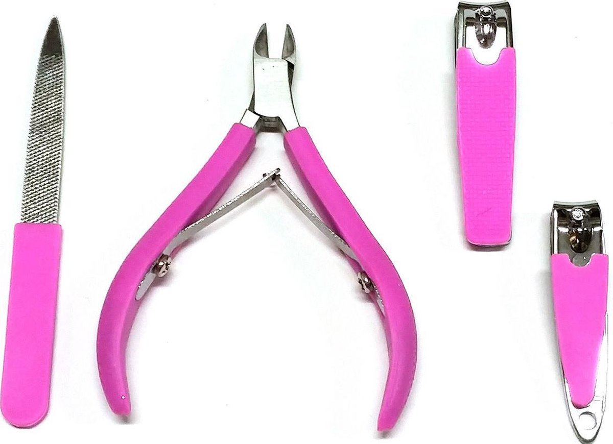 Rojafit Budget Nagelknipset - 4 Delig - RVS - Rose