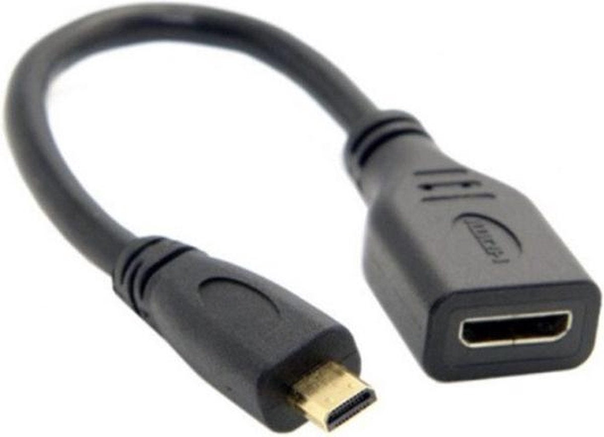 Coretek Micro HDMI (m) - Mini HDMI (v) adapter - versie 1.4 (4K 30Hz) - 0