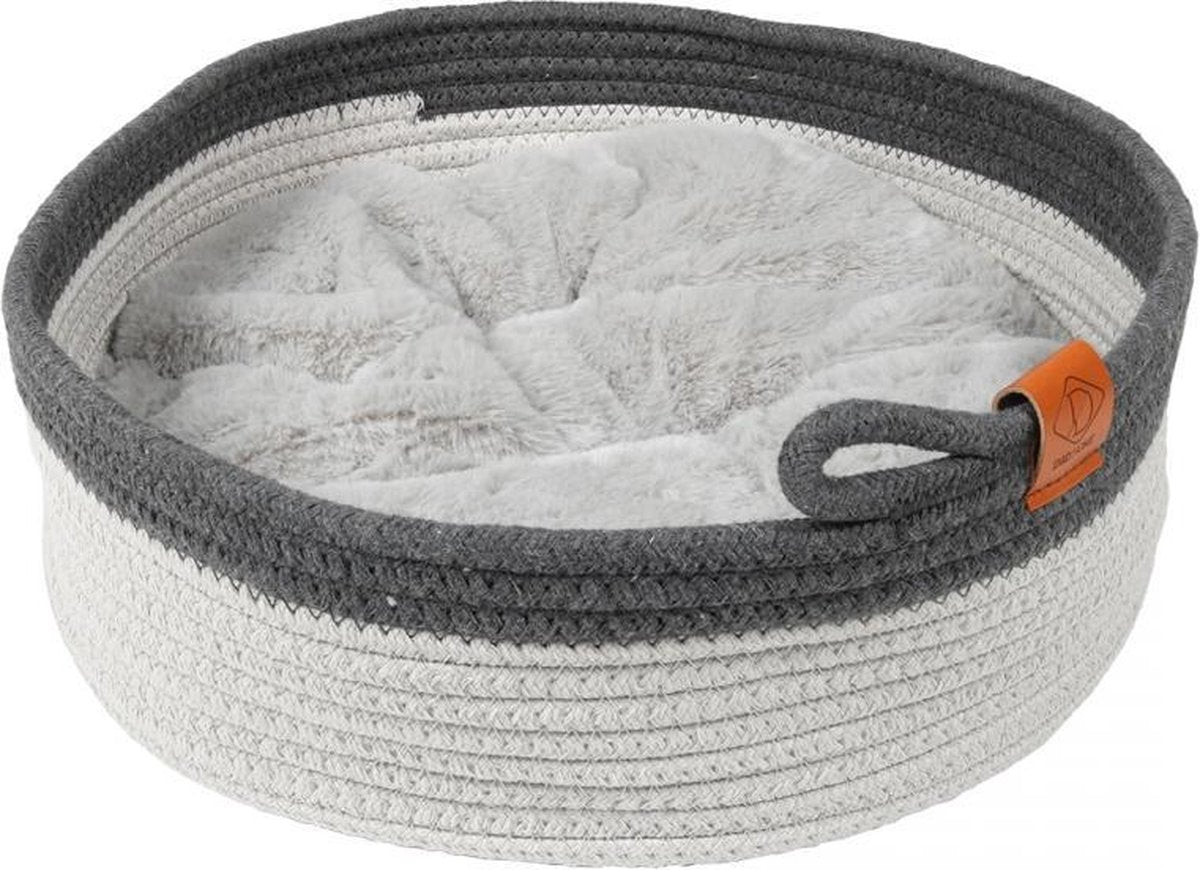 D&D Tailor kattenmand Grijs/wit 35x35x11