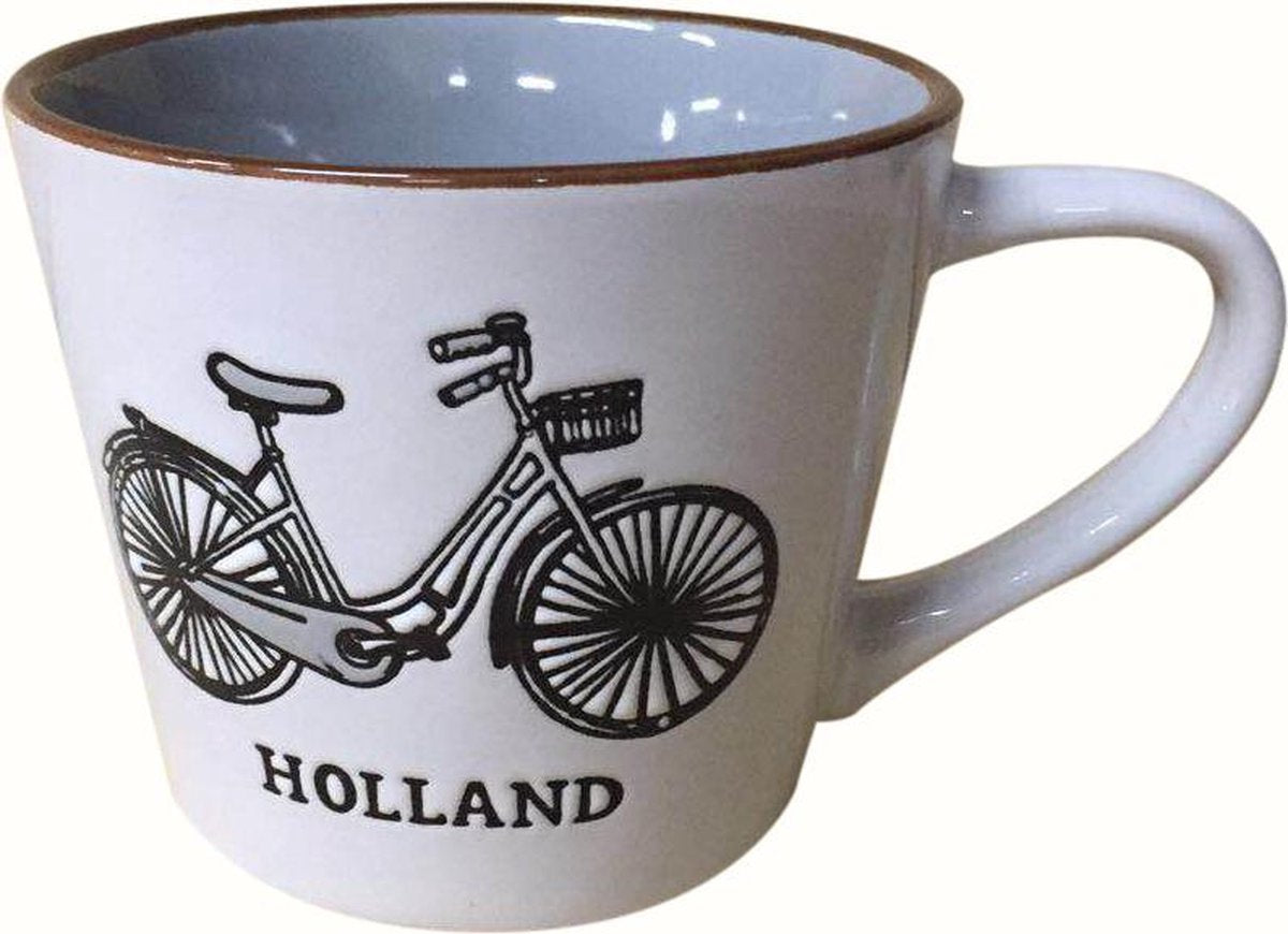 Memoriez Mok Holland Fiets Grijs - Set van 2