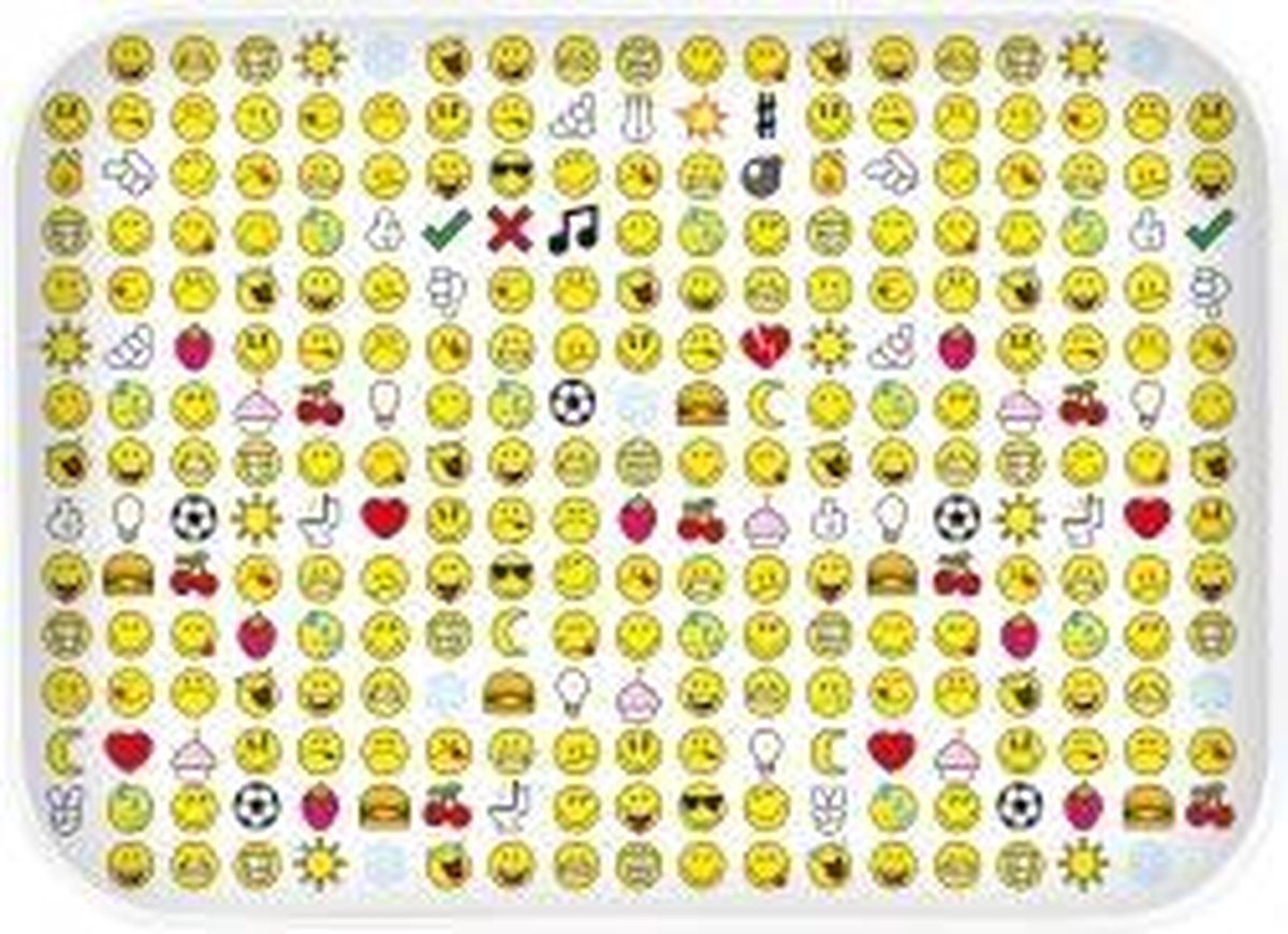 Zak!Designs Smiley 2.0 Dienblad - Melamine - 40 x 30 cm - Wit