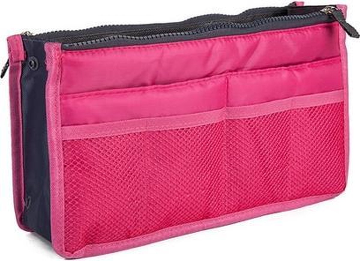 Bag in Bag - Tasorganizer - Fuchsia - Nooit meer chaos in je tas