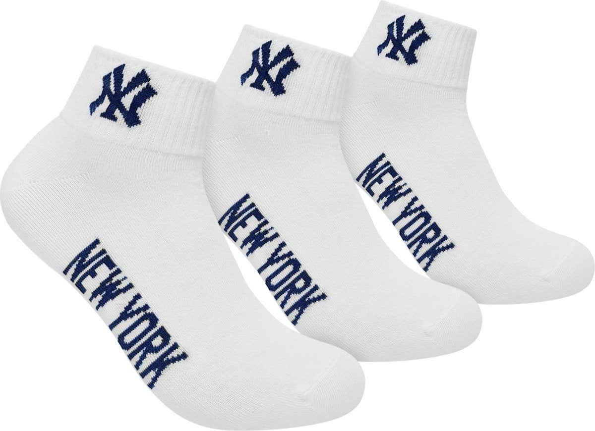 New York Yankees - 3-Pack Quarter Socks - Wit - Algemeen - maat  39 - 42