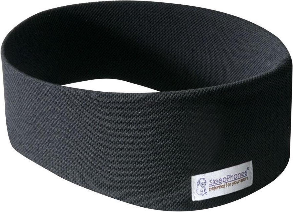 SleepPhones® Effortless Breeze Pitch Black - Bluetooth-hoofdtelefoon met Draadloos QI Opladen - Large