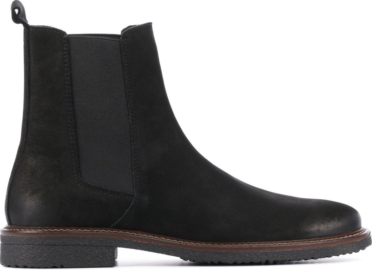 Stefano Lauran Mannen Nubuck  Chelsea boots / Laarzen / Herenschoenen S3008 - Zwart - maat 41