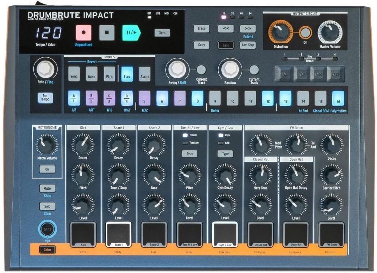 Arturia DrumBrute Impact - showroommodel! - Analoge drumsynthesizer