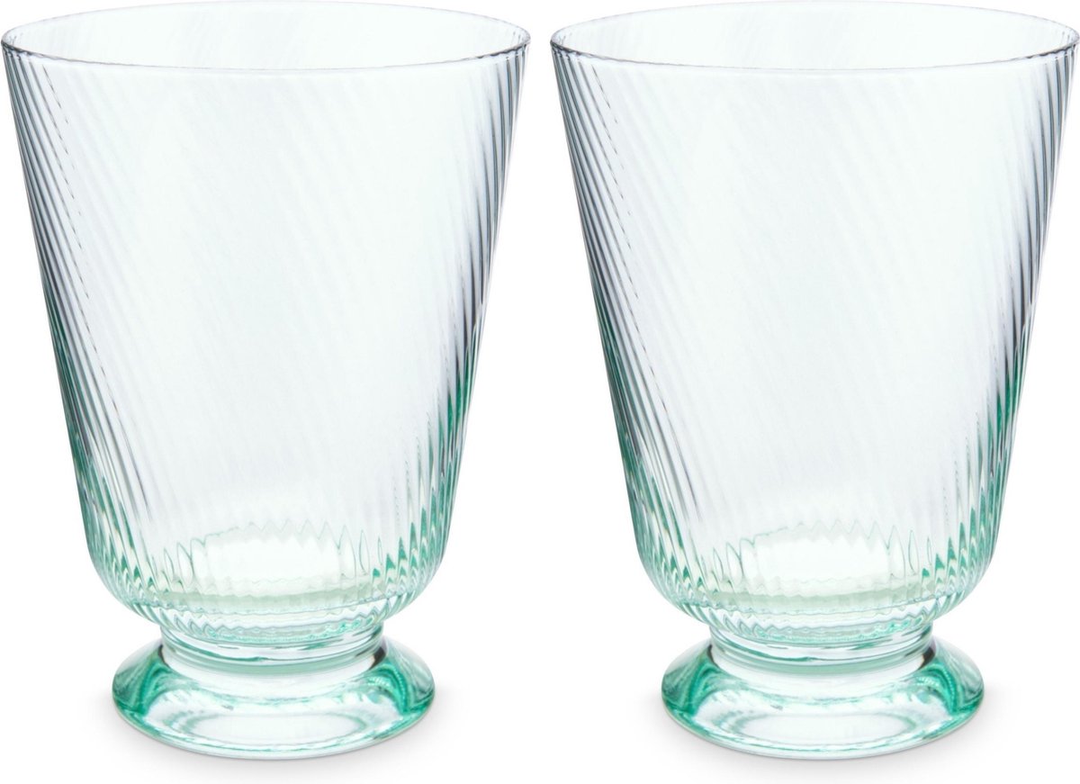 Pip Studio - Jolie Collectie - Set 2 Twisted Glazen - Blauw