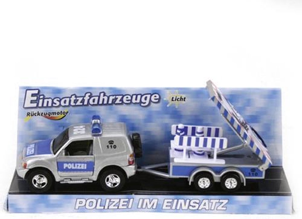 Auto Politie Met Aanhanger