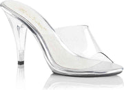 Fabulicious Muiltjes met hak -37 Shoes- CARESS-401 US 7 Transparant/Zilverkleurig