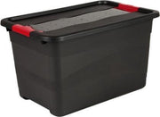 TRANSPORTBOX MET DEKSEL 59X39X34 - 52 L ZWART ECKHART KEEEPER 10847