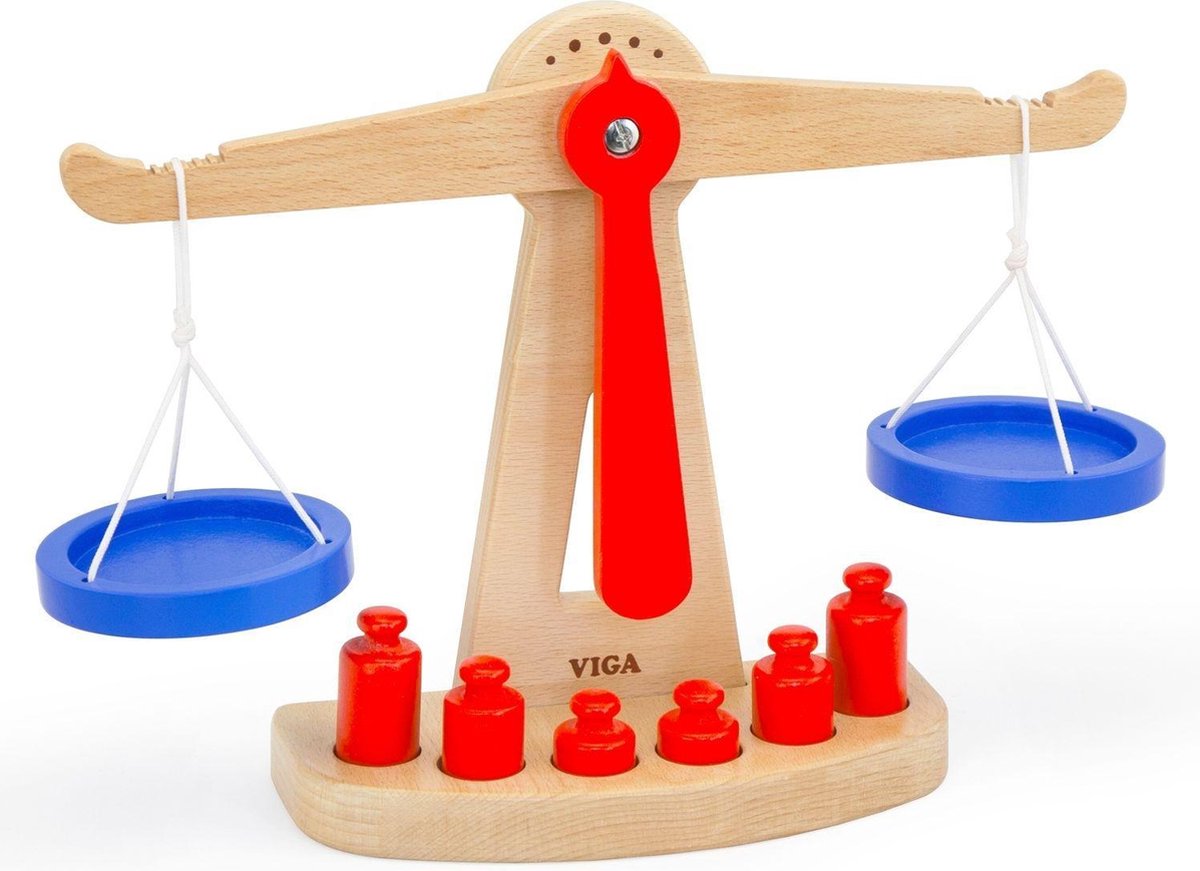 Viga Toys Houten Weegschaal 28 Cm
