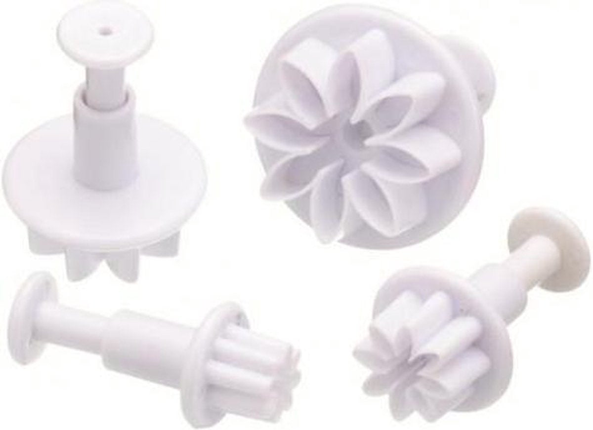 KitchenCraft Plunger cutter - set van 4 bloemen - Sweetly Does It | Kitchen Craft