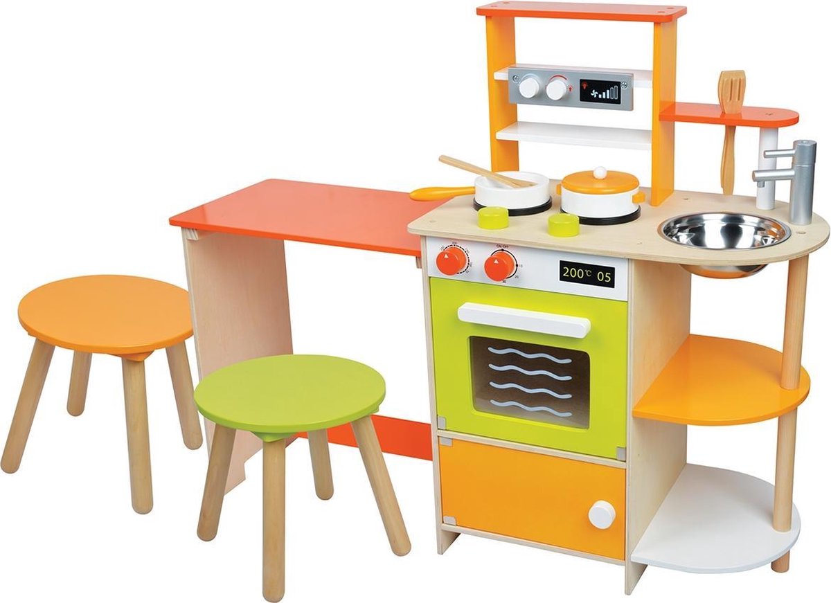 Lelin Toys - Speelkeuken met Zitgedeelte - Bon Appetit - DeLuxe