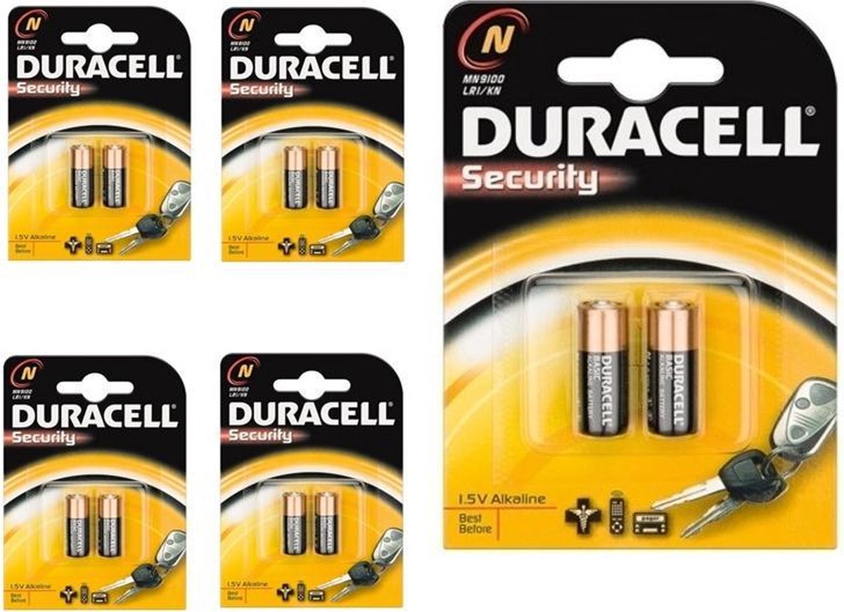 10 Stuks (5 Blisters a 2st) - Duracell LR1 / N / E90 / 910A 1
