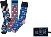 Herensokken - Giftbox - Flamingo - 3 Paar - Maat 41-46
