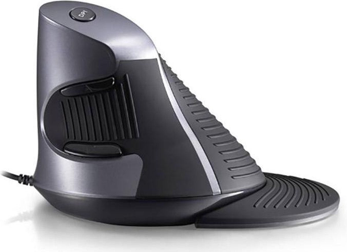 Renkforce M618BU Ergonomische muis Kabelgebonden Optisch Ergonomisch Zwart