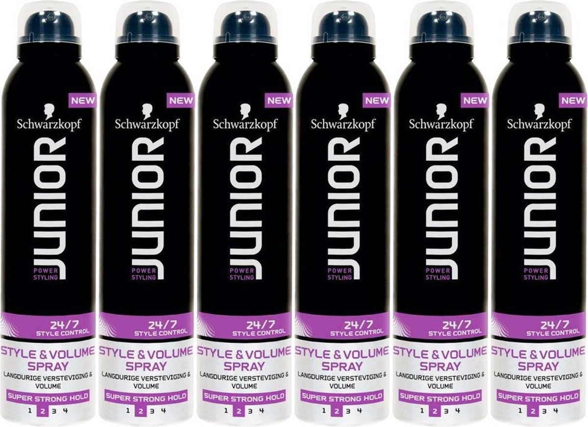 Schwarzkopf Junior Style & Volume Haarlak Nr.2 Multi Pack - 6 x 250 ml