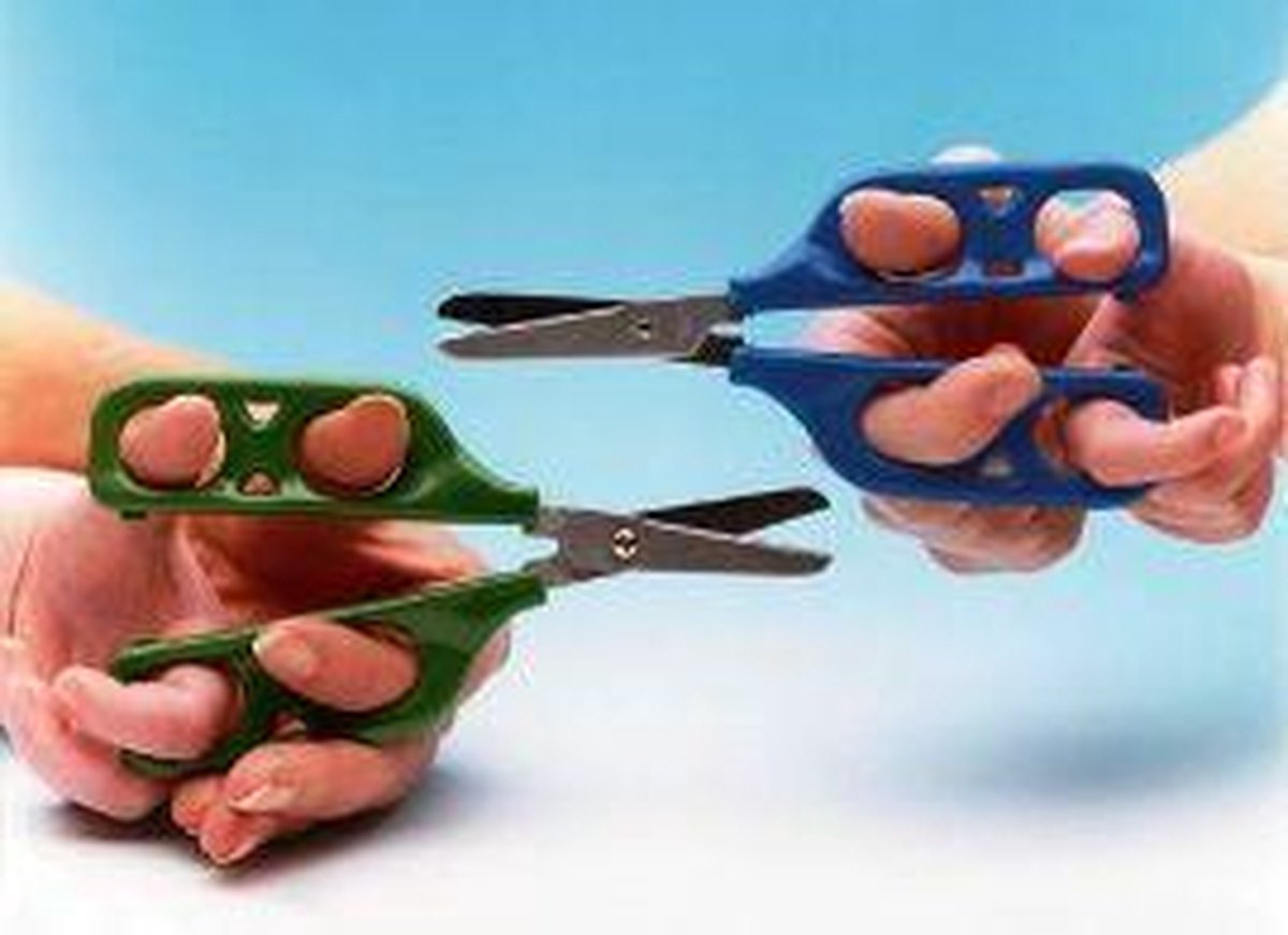 Schaartje met dubbele openingen Easi-Grip® 75 mm scherpe punt - rechts