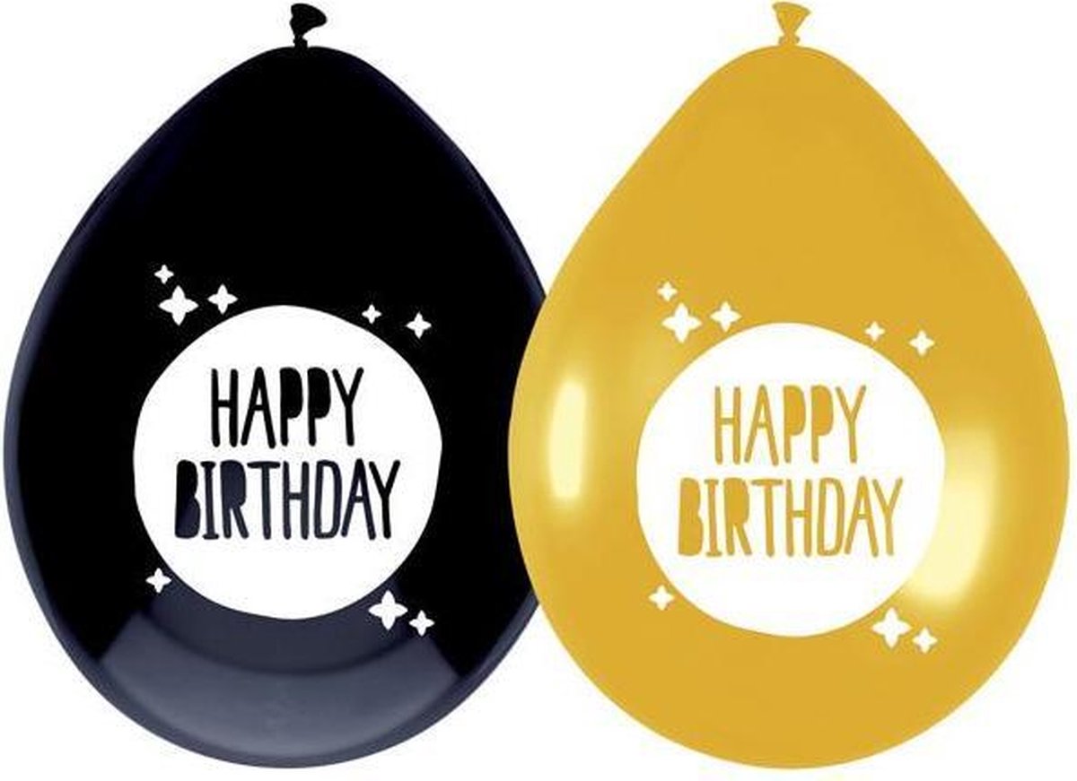 Ballonnen HAPPY BIRTHDAY 6 stuks