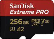 Sandisk Extreme Pro Micro SDXC 256GB - A2 V30 - met adapter