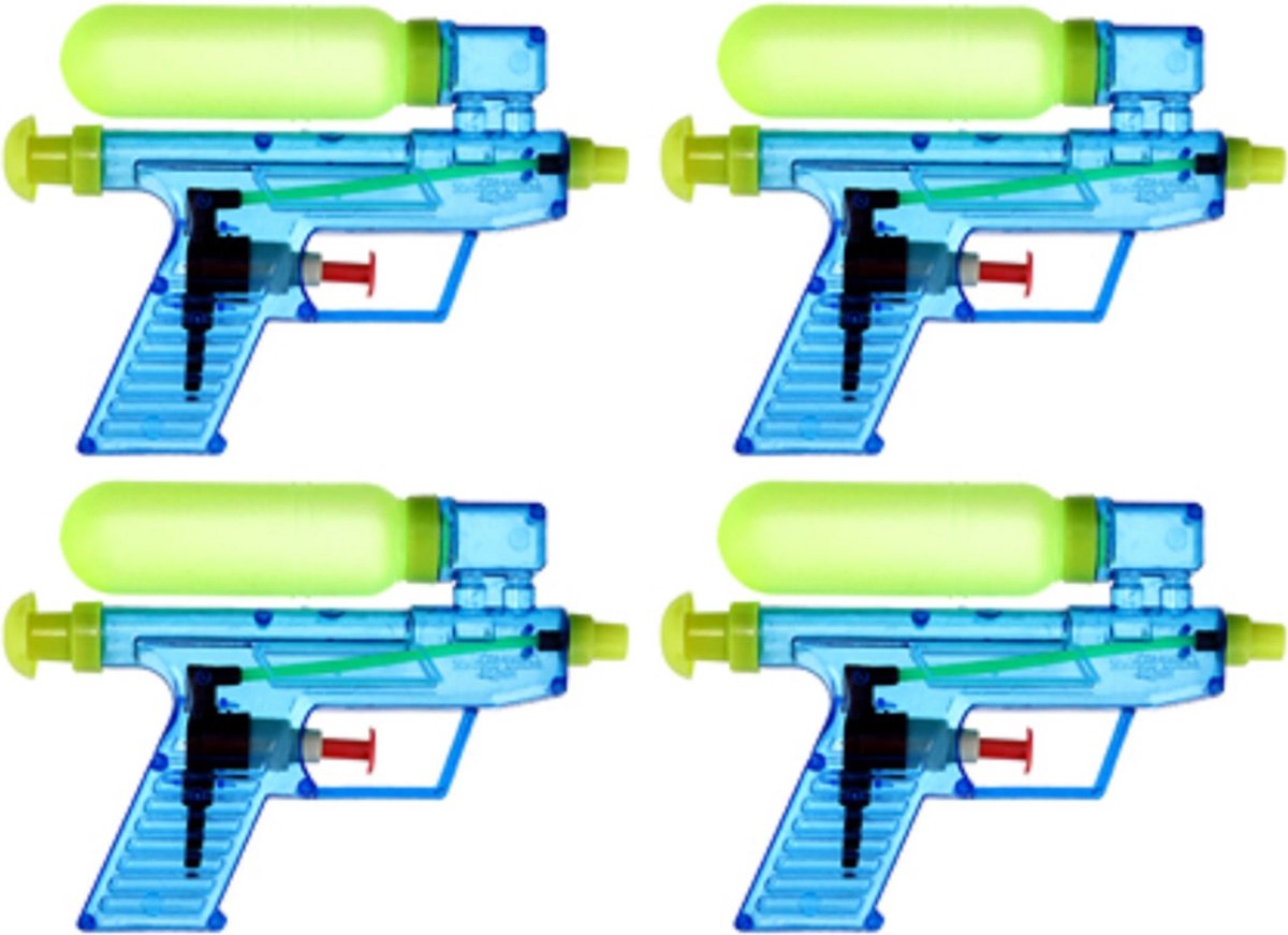 5x Waterpistool/waterpistolen blauw 15 cm