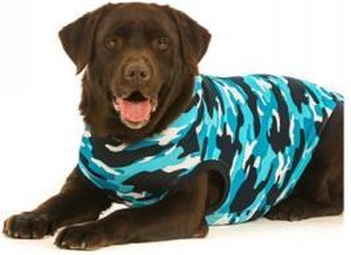 Suitical Recovery Suit Hond - M Plus - Blauw Camouflage
