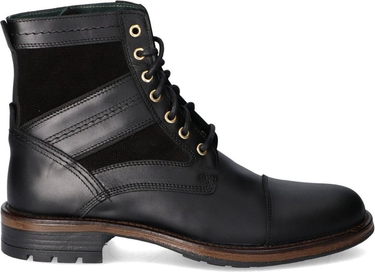 McGregor Heren Boots - Zwart - Veterboots - Leer - Veters