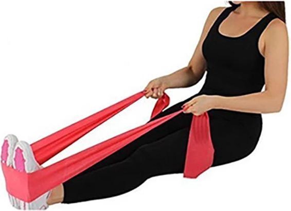 LOUZIR - Resistance Band - Weerstandsband voor Thuis Sporten - Full Body Trainer - Rood