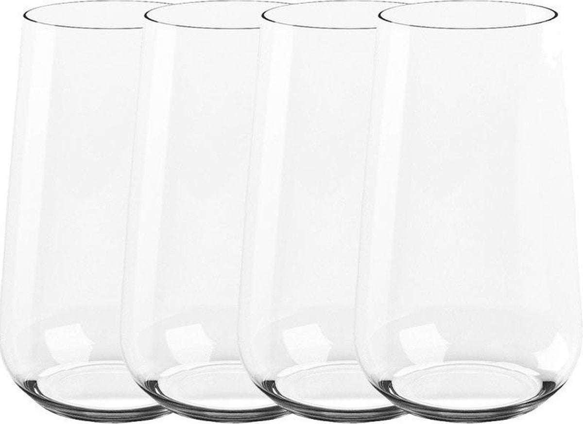 4x Drinkglazen/waterglazen Dundee transparant 350 ml - Sapglazen - Longdrinkglazen
