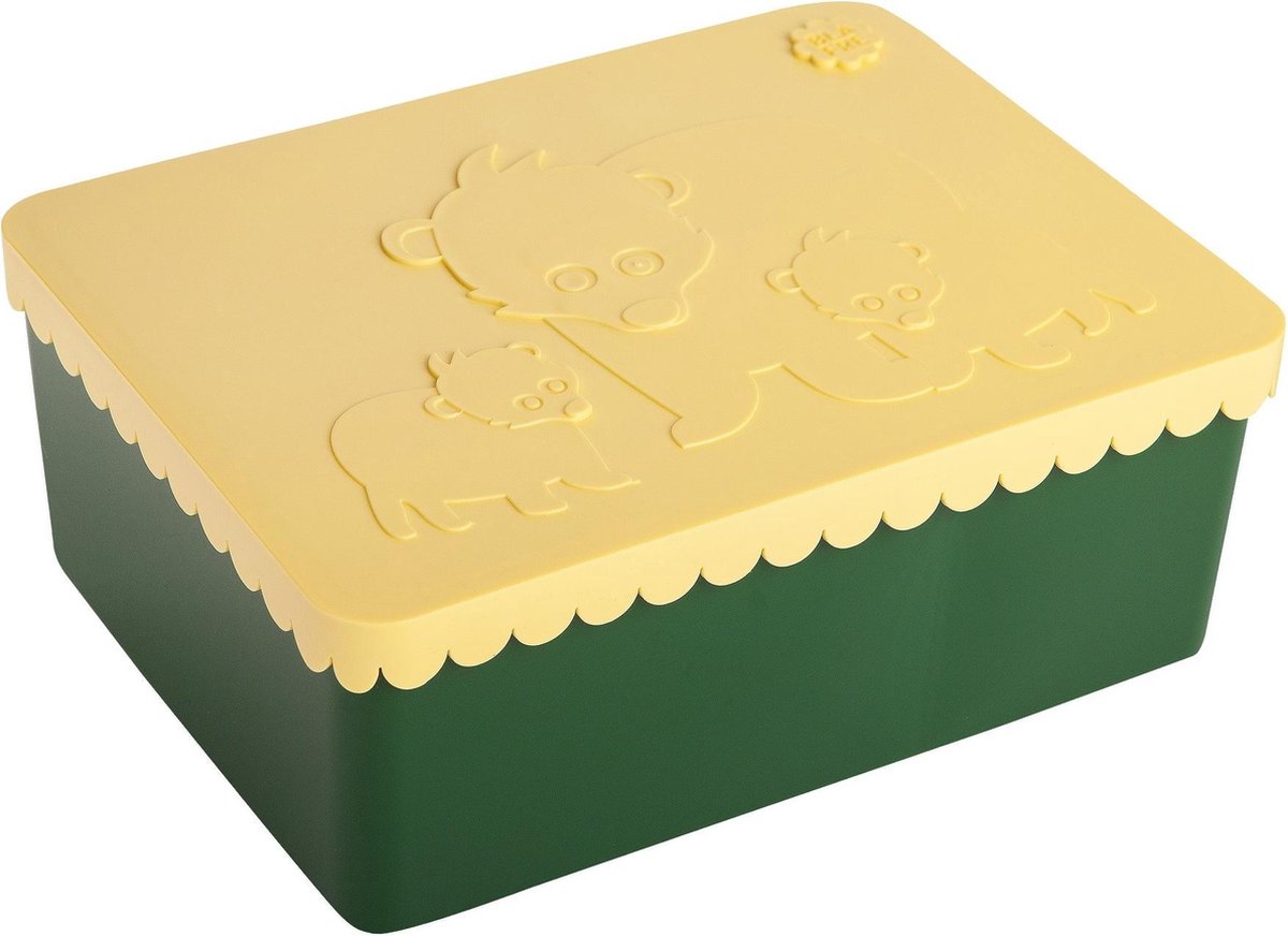 Toffe Lunchbox HDPE Green/Yellow