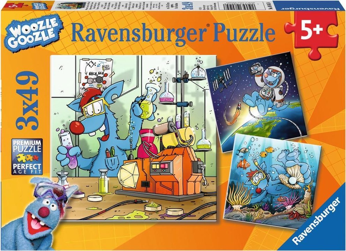 Woozle Goozle im Weltall/Labor/unter Wasser 3 X 49 Teile