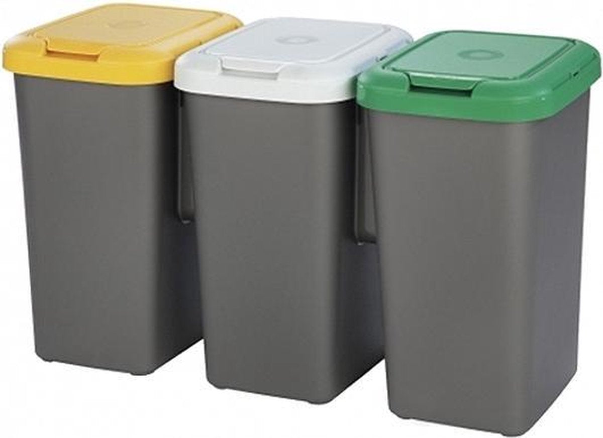 Recycling prullenbak Tontarelli Plastic Grijs (77 X 32 x 47