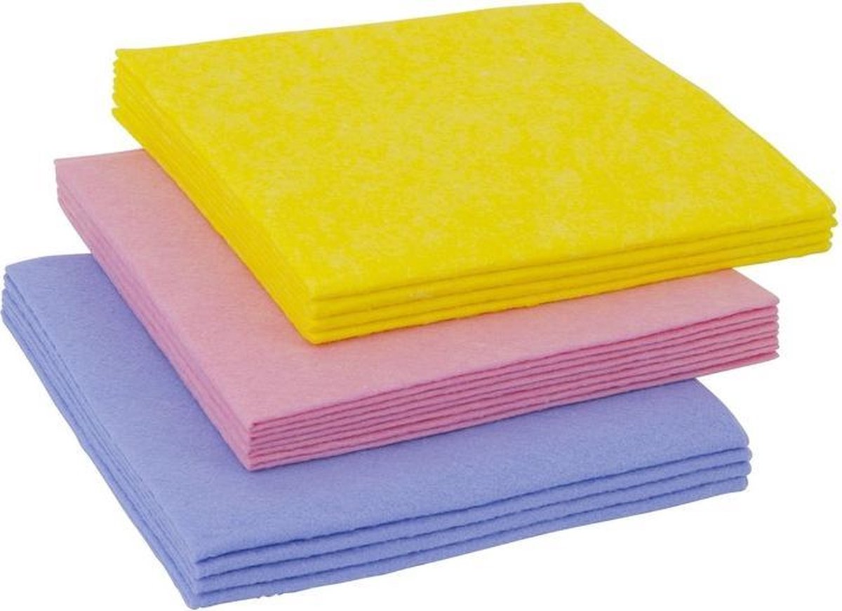 36x Reinigingsdoek / schoonmaakdoek viscose 35 x 35 cm - huishoudelijke schoonmaakartikelen