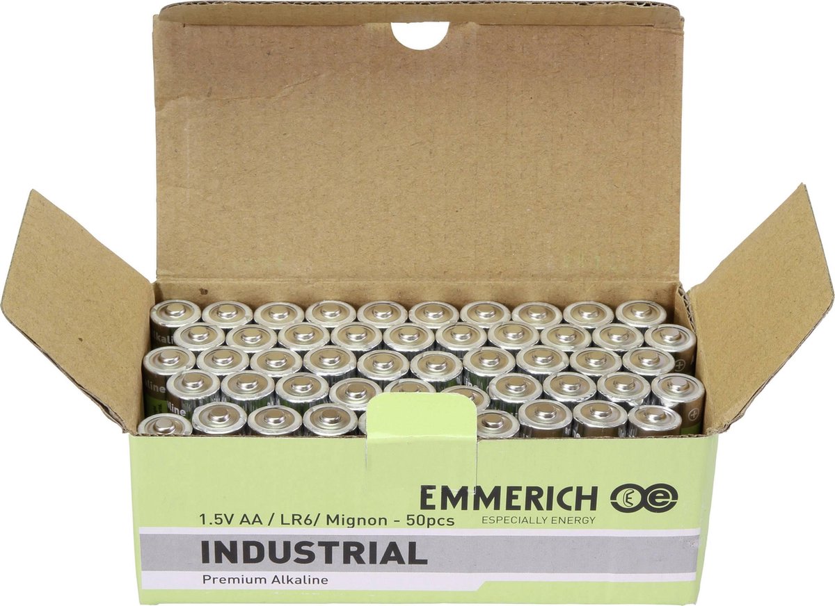 Emmerich Industrial LR06 AA batterij (penlite) Alkaline 2900 mAh 50 stuks