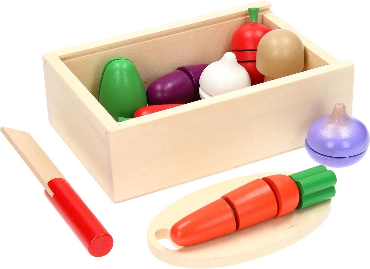 Houten Kistje met Snijgroenten