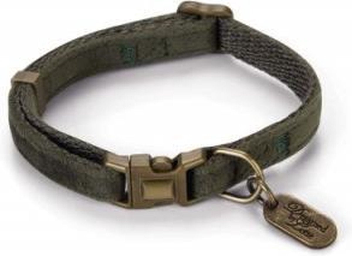 Halsband Velura Groen 20-30 cm x 10 mm