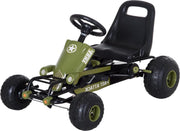 HOMCOM Pedaalauto Pedal Go Kart vanaf 3 jaar groen