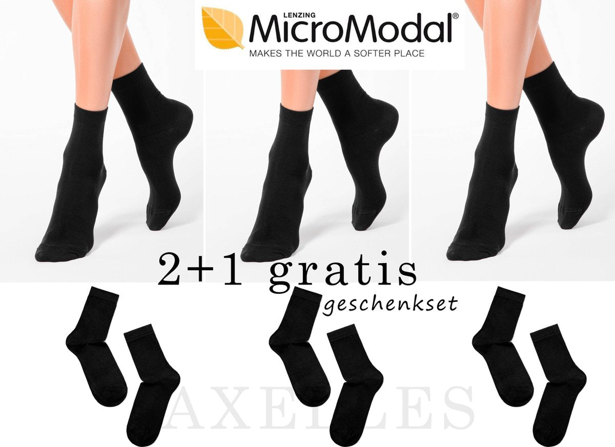Sokken in zacht Micromodal (3-PAAR set)