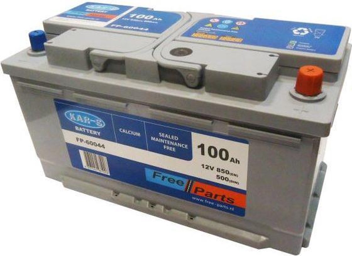 KAR-S ACCUS 100AH +R Ruilen en Garantie Alleen Met Bon.2 Jaar