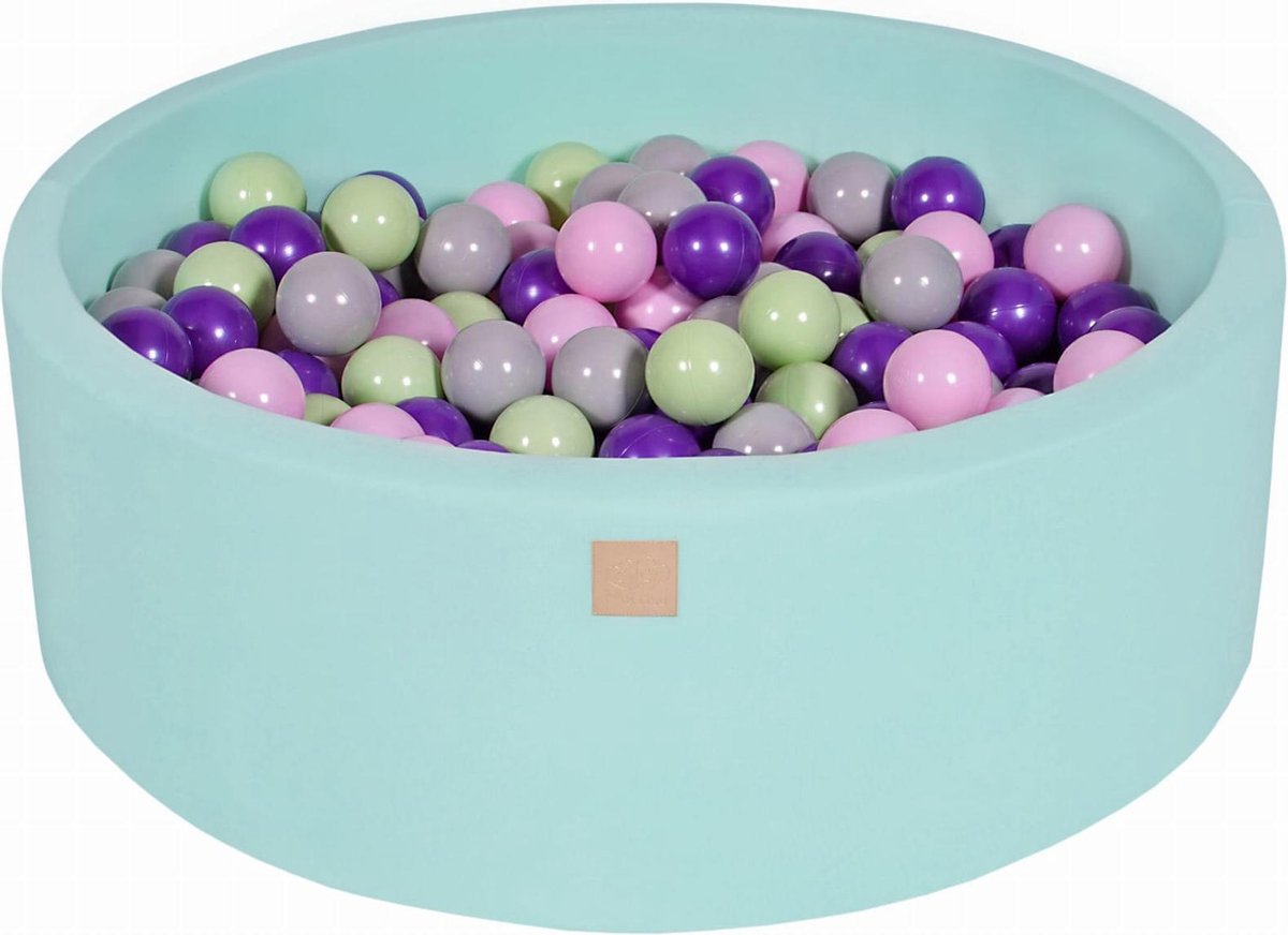 Ronde Ballenbak set incl 300 ballen 90x40cm - Mint: Roze