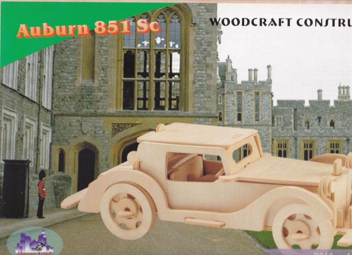 3D Puzzel Bouwpakket Auburn Auto - hout