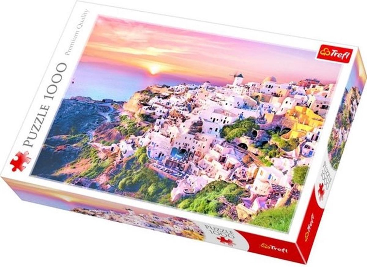 Zonsondergang bij Santorini