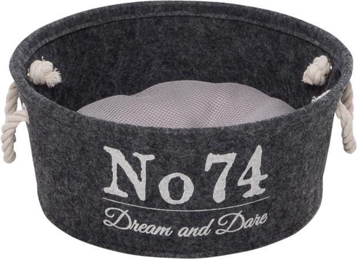Homecollection vilten kattenmand vat S - 35x15x30cm