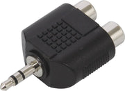 DUBBELE RCA VROUWELIJK NAAR MANNELIJKE 3.5mm STEREO JACK (CAA20)