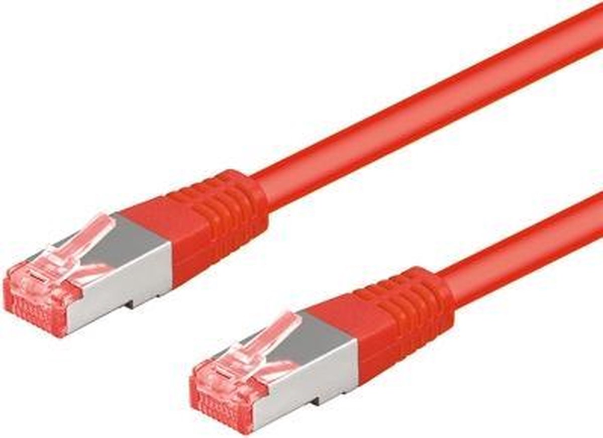 Goobay - S/FTP netwerkkabel CAT6a - Rood - 1 meter