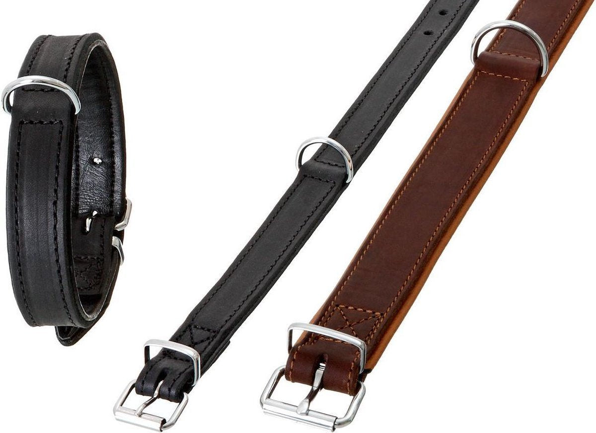 Collar rondo 32cm 22mm brown/cognac verst/adj 24