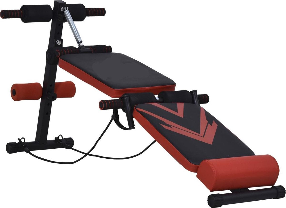 Fitnessbank - Fitnessbank verstelbaar - Halterbank - Buikspierbank - Beentrainer - Fitness