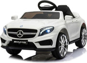 Mercedes GLA 45 Elektrische Kinderauto 12v - Wit - Afstand Bestuurbaar - Muziek Module - 12v - Kunst Lederen Stoelen - Rubberen banden