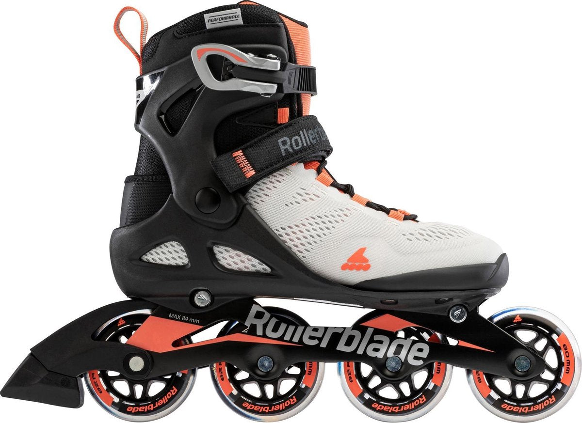 Rollerblade Inlineskates - Maat 38.5 - Vrouwen - licht grijs/zwart/oranje